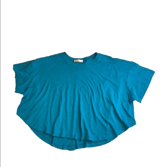 ✨️ Zenana Outfitters Teal Short Sleeve Oversize Dolman Tee Small Will Fit Medium - Picture 2 of 5